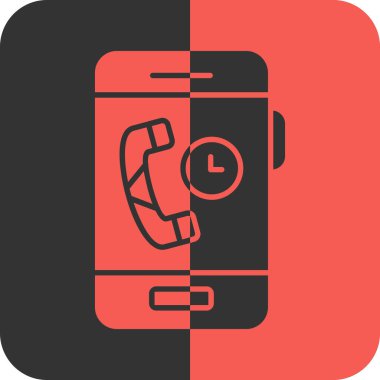 Bir telefon simgesinin vektör illüstrasyonu