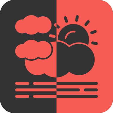 hava tahmini simgesi, basit vektör illüstrasyon tasarımı