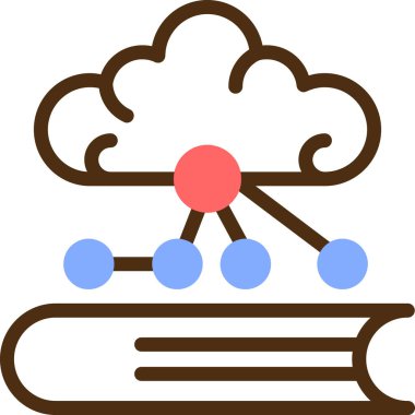 Bulut. Web simgesi basit illüstrasyon