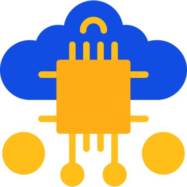 Düz biçimli bulut veri simgesi