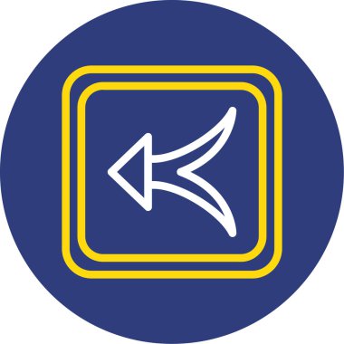 ok sol vektör simgesi - taslak biçimi