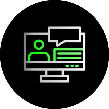 Vektör sohbet simgesi illüstrasyonu