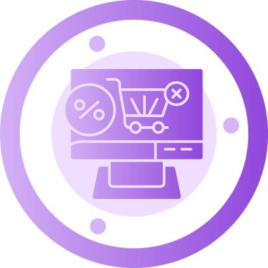 Alışveriş. Web simgesi basit illüstrasyon