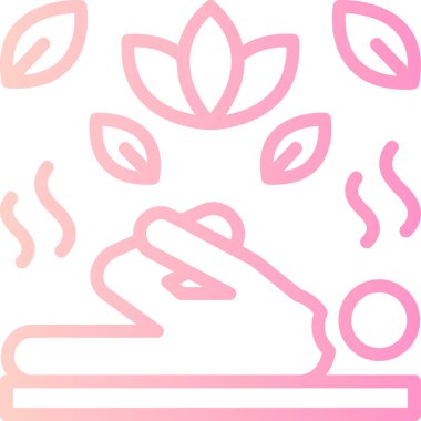 spa masaj simgesi, vektör illüstrasyonu