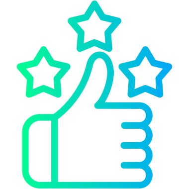 başparmak yukarı simgesi, vektör illüstrasyon basit tasarım