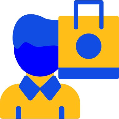 iş çantası simgesi düz stil