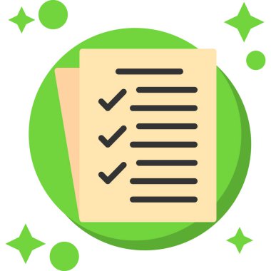 Kontrol listesi. Web simgesi basit illüstrasyon