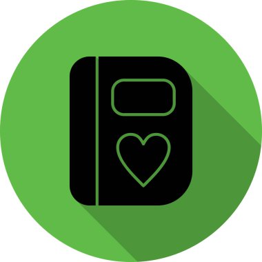 Aşk kalp ikonu vektör illüstrasyonu