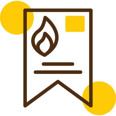 Ateş alevi. Web simgesi basit illüstrasyon