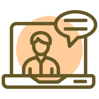 Online eğitim renk ikonu vektörü. Online öğrenme işareti. izole edilmiş sembol çizimi