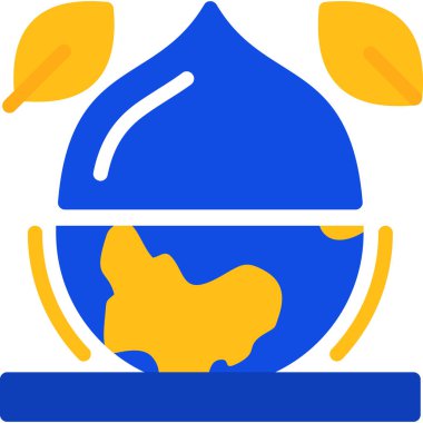 Küresel ısınma simgesi, vektör illüstrasyonu