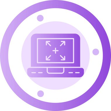 Bilgisayar. Web simgesi basit illüstrasyon