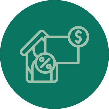 Eşsiz emlak vektör çizgisi simgesi