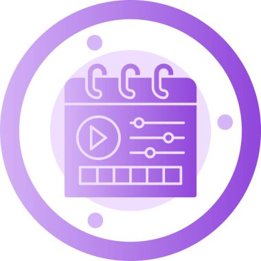 Doldurulmuş müzik çalar simgesi - taslak biçimi