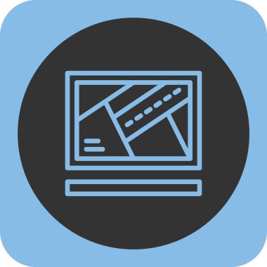 vektör lcd simgesi illüstrasyonu