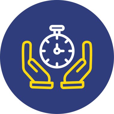 Saat simgesinin vektör illüstrasyonu