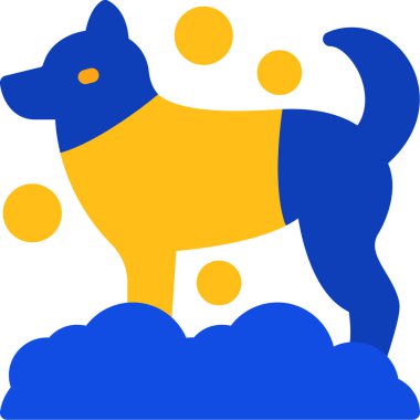 Doldurulmuş köpek hayvan simgesi - taslak biçimi