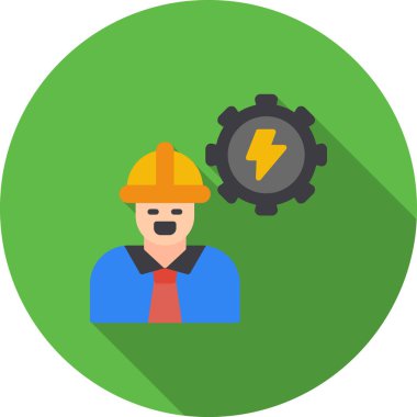 Mühendis düz vektör simgesi