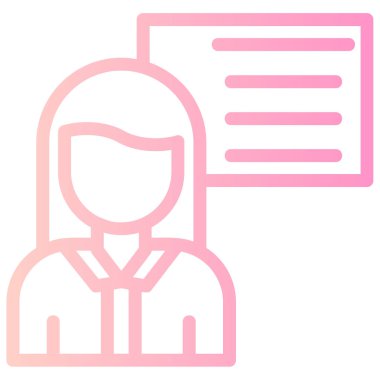 Kadın doktor ikon vektör illüstrasyonu