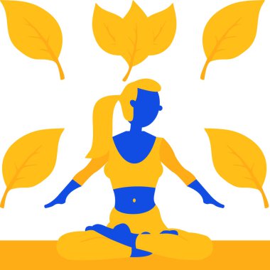 Kadın meditasyon ve nilüfer pozu.