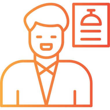 Yönetici adam simgesi vektör illüstrasyonu