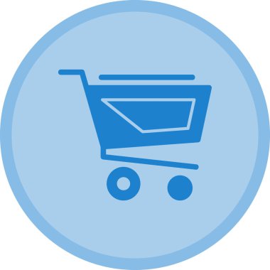 Alışveriş arabası ikon vektör illüstrasyonu