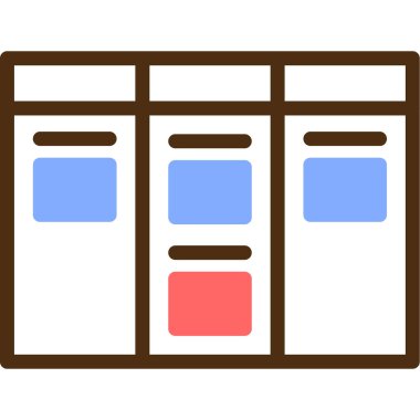 Web yerleşim simgesi vektör illüstrasyonu