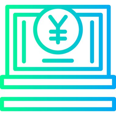  Yen parası. Basit resimleme düz illüstrasyon