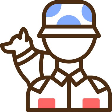 İşçi işçi simgesi - taslak biçimi