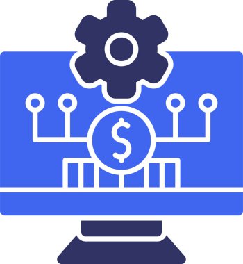 Para makinesi. Web simgesi basit illüstrasyon