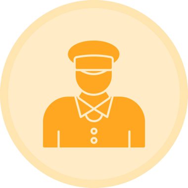 Polis memuru ikon vektör illüstrasyonu