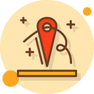 Harita konumu simgesi doldurulmuş - taslak biçimi