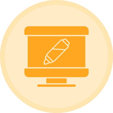 Kalem Ağı simgesi basit illüstrasyon