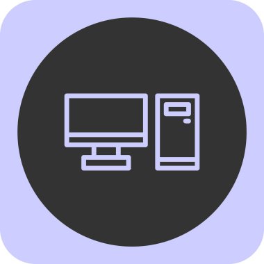 Bilgisayar. Web simgesi basit illüstrasyon