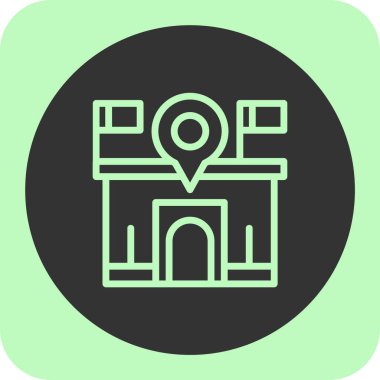 harita simgesi vektör illüstrasyonu