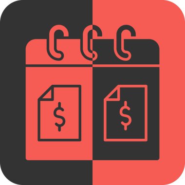 para vektör simgesi. biçim düz kare düğmedir, kırmızı ve gri arkaplan, yuvarlak kare