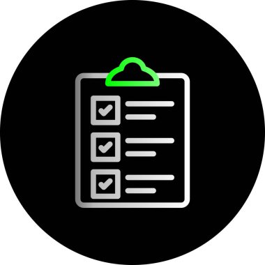 Kontrol listesi simgesi vektör illüstrasyonu