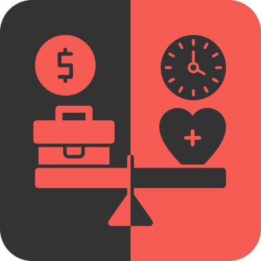 para ve zaman vektör illüstrasyonu