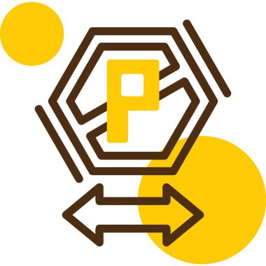 İkonum. P harfi tasarım. vektör illüstrasyonu