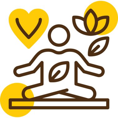 yoga. Web simgesi basit illüstrasyon