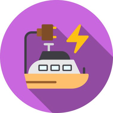 Gemi. Web simgesi basit illüstrasyon