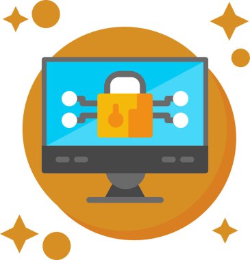 Simge tasarımı ile internet güvenliği kavramı, vektör illüstrasyonu 10 eps grafik.