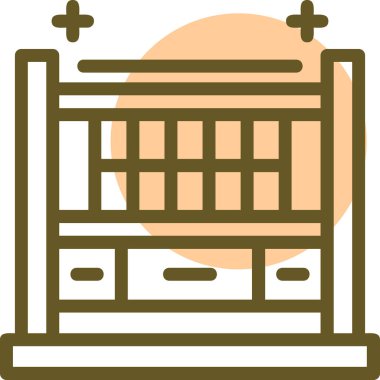 ahşap çit simgesi vektör illüstrasyonu