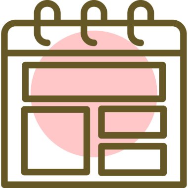 Takvim simgesi vektör illüstrasyonu