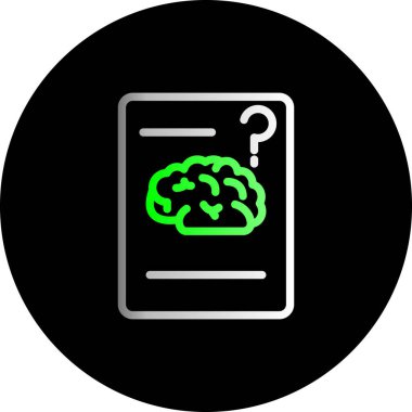 Beyin simgesi, vektör illüstrasyonu