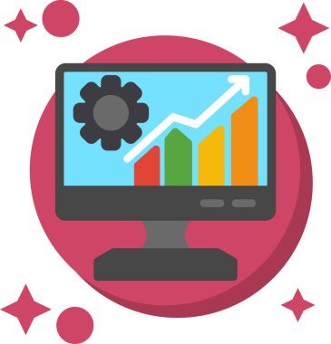 iş grafiği düz ikonlar vektör çizim tasarımı