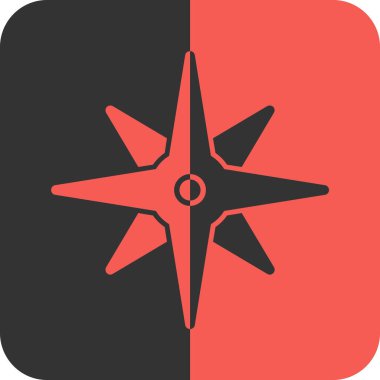 Pusula simgesi soyut arkaplanda izole edildi