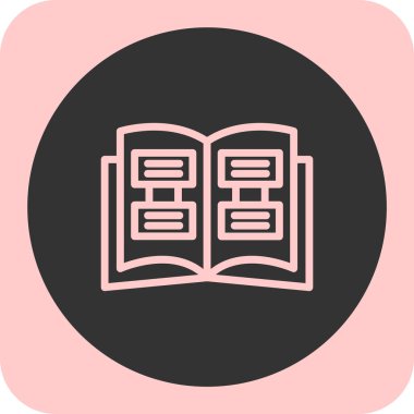 Kitap Simgesi. Vektör İllüstrasyonu