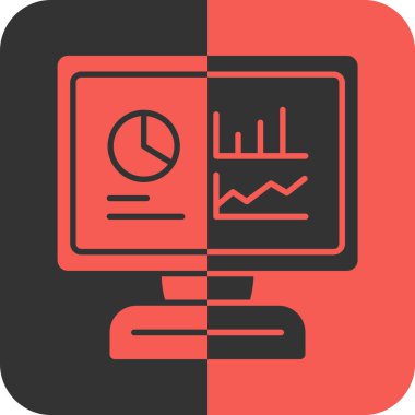 iş grafiği simgesi, vektör illüstrasyonu