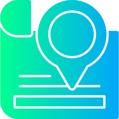 Vektör konumu simge illüstrasyonu